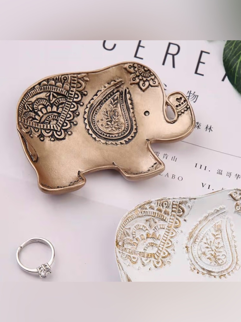 LARAINE Elephant Trinket Dish